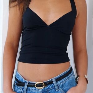 White Fox Boutique Black Tank Top